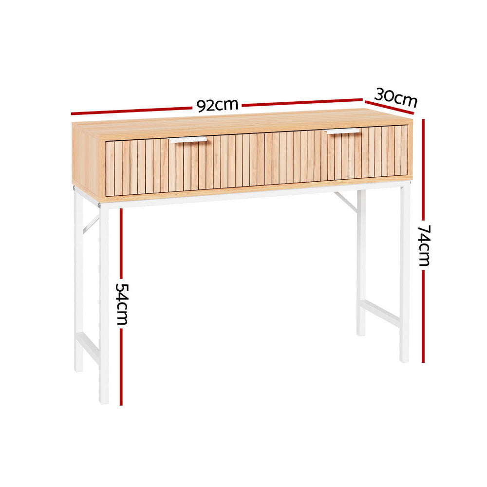 Artiss Console Table 2 Drawers 92CM-1