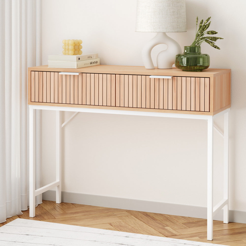 Artiss Console Table 2 Drawers 92CM-6