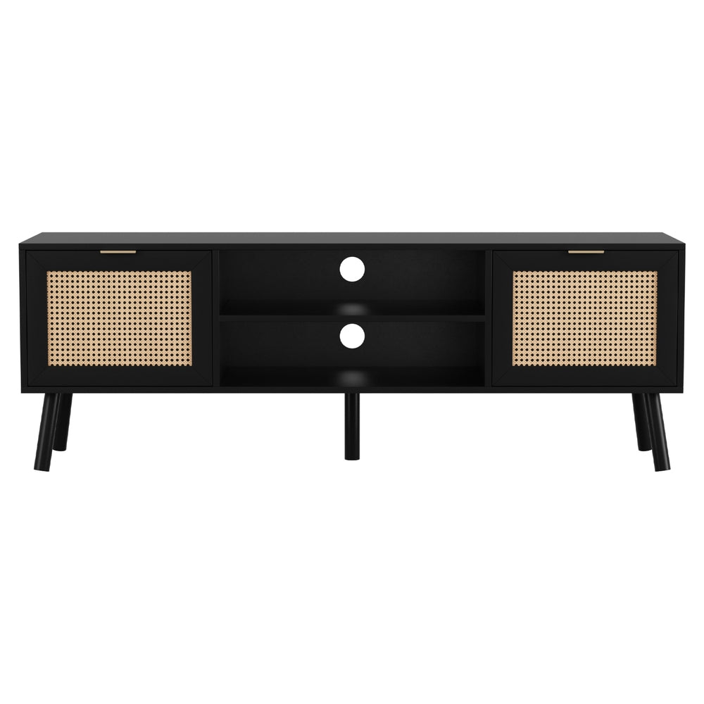 Artiss TV Unit 150cm Storage Cabinet Black-3
