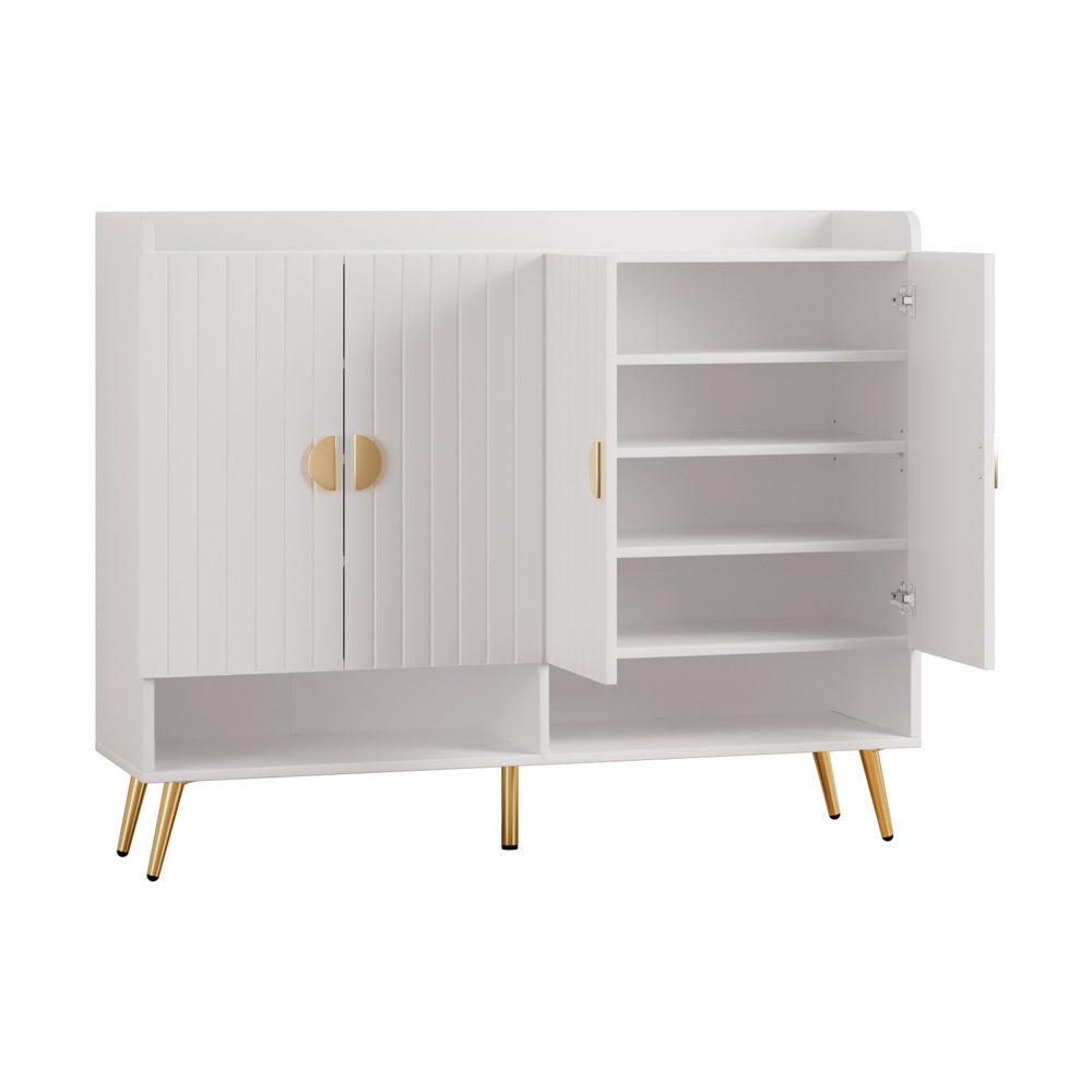 Artiss Shoe Rack Cabinet 5 Tiers 30 Pairs White-2