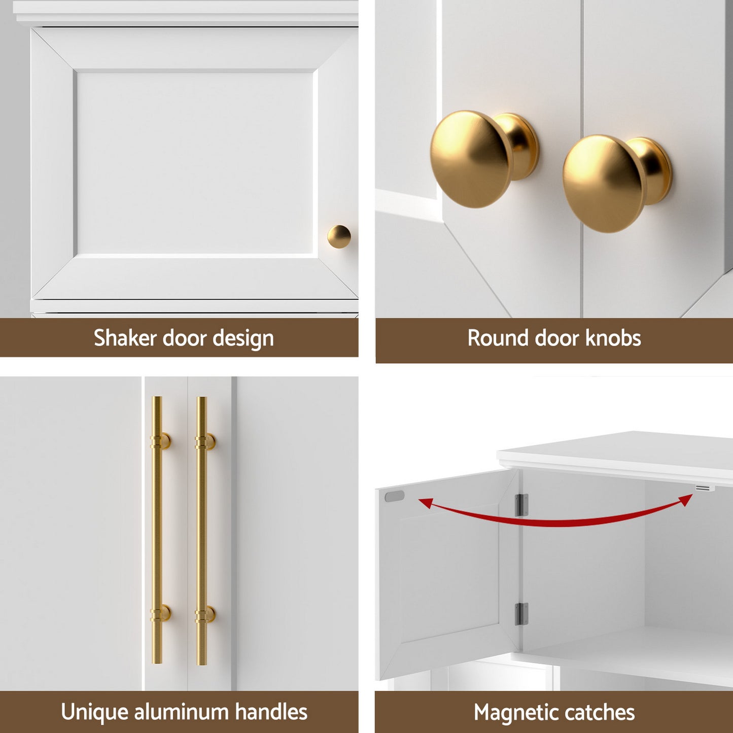 Artiss Buffet Sideboard Cabinet Pantry Kitchen Storage Cupboard Drawers Doors