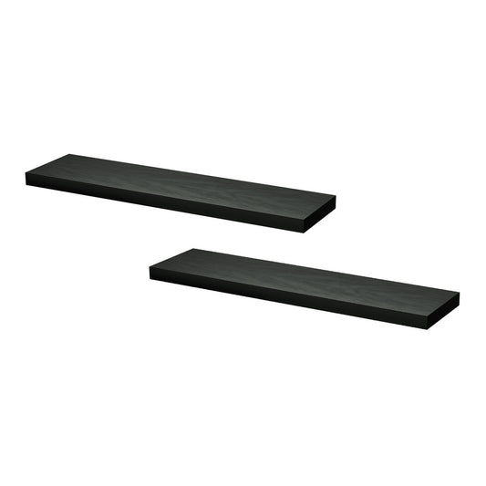 Artiss Floating Wall Shelf Set of 2 Black 90CM-0