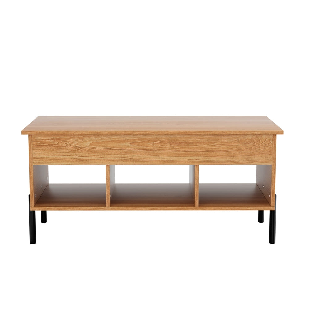 Artiss Coffee Table Lift-top Oak-2