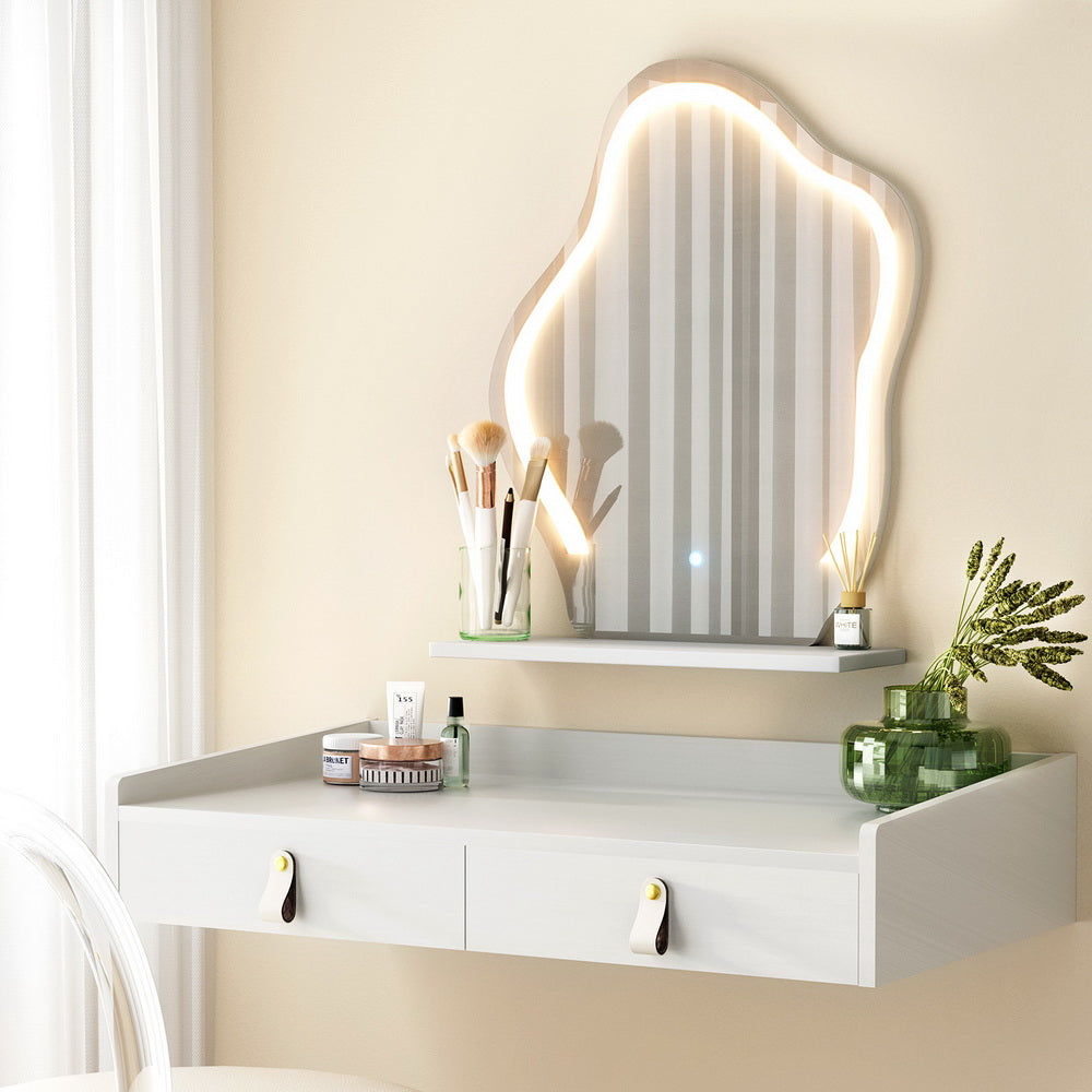 Artiss Dressing Table Floating LED White Daphne-6