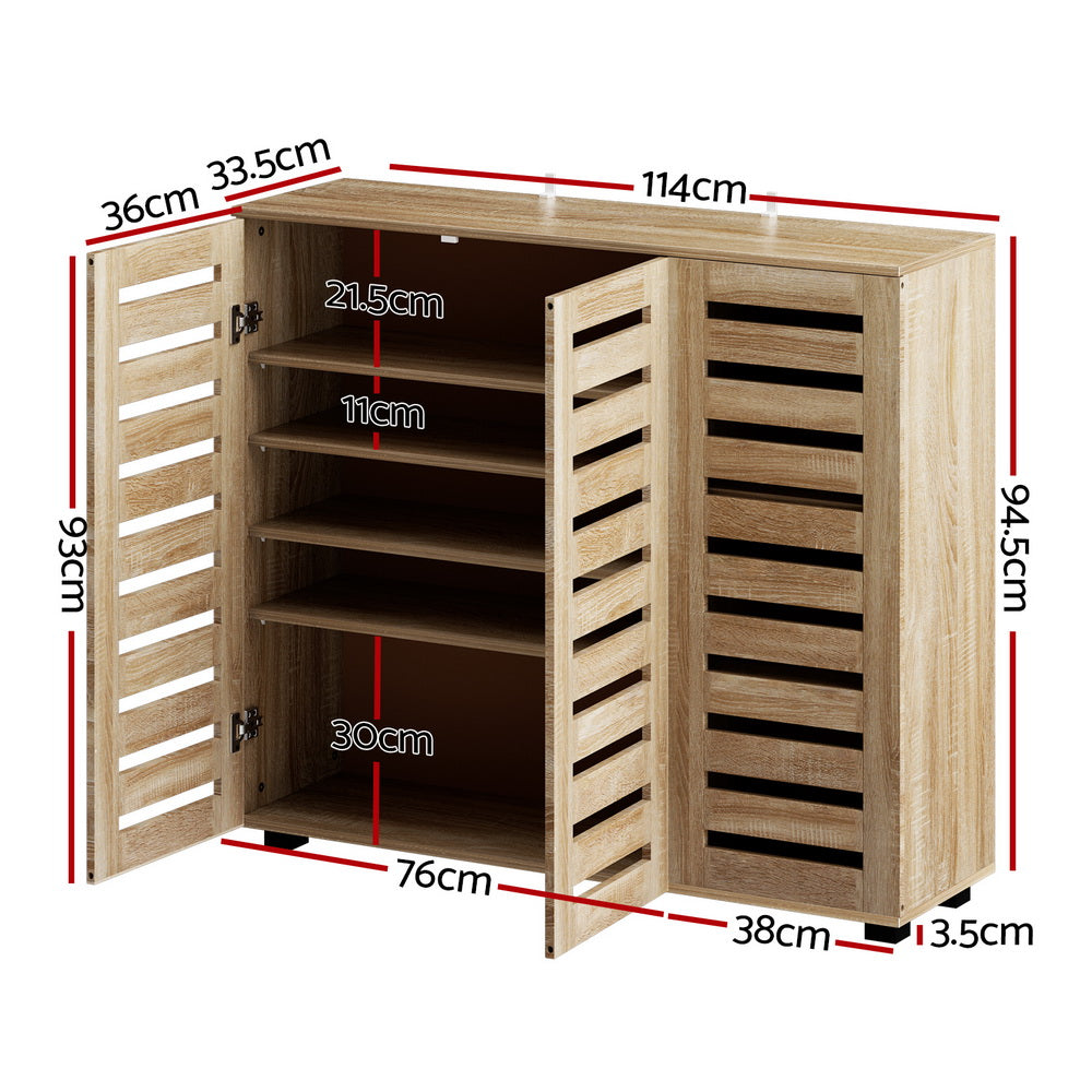 Artiss Shoe Rack Cabinet 30 Pairs Adjustable Shelf-1