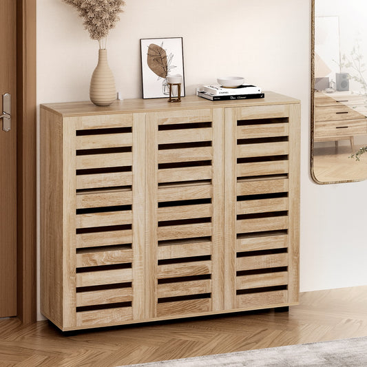 Artiss Shoe Rack Cabinet 30 Pairs Adjustable Shelf-0