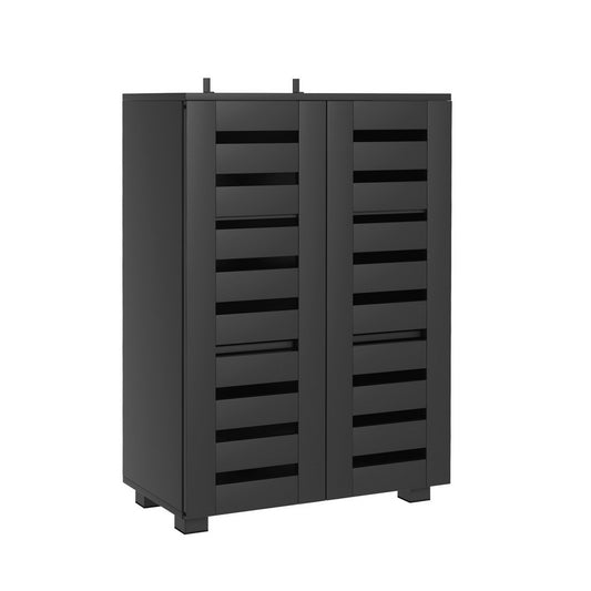 Artiss Shoe Rack Storage Cabinet 20 Pairs 5-tier Black Alster-0