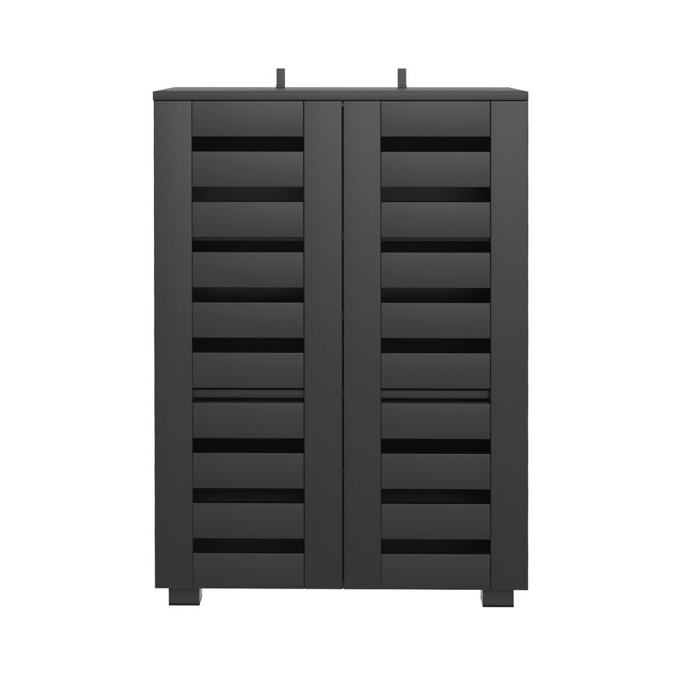 Artiss Shoe Rack Storage Cabinet 20 Pairs 5-tier Black Alster-2