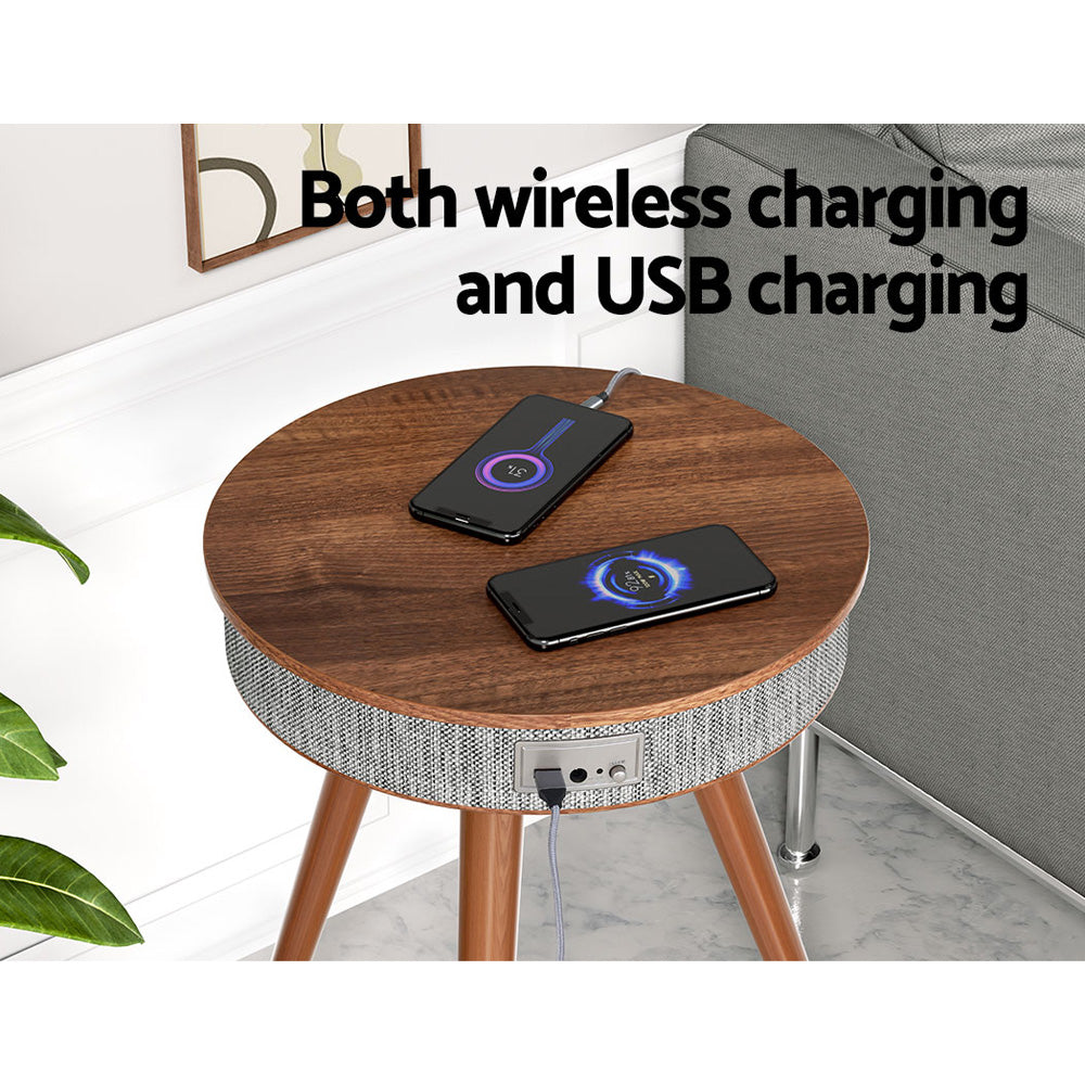 Artiss Smart Coffee Table Wireless Charging Bluetooth Speaker-3