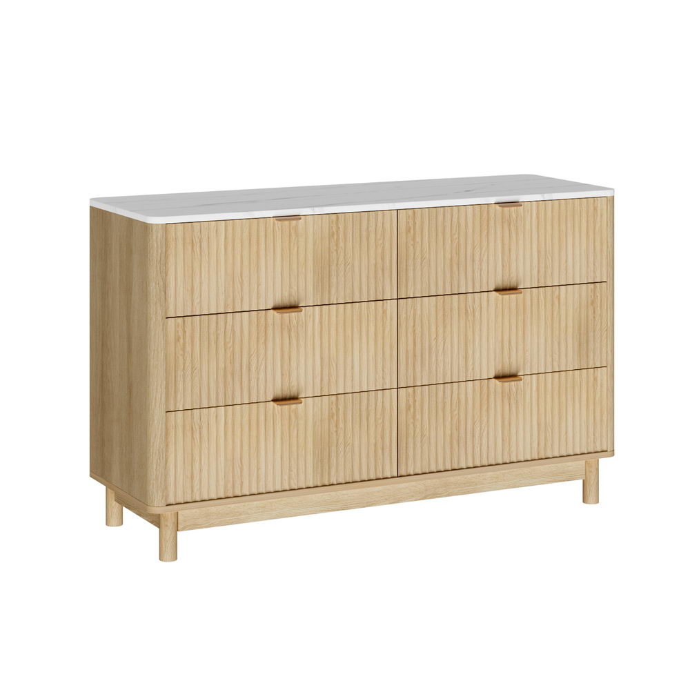 Artiss 6 Chest of Drawers Dresser Table Pine-0