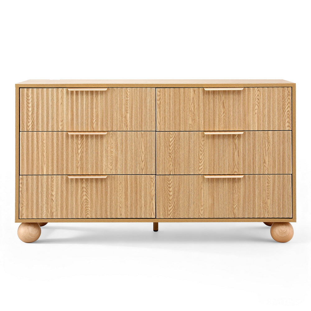 Artiss 6 Chest of Drawers Dresser Tallboy Pine-2