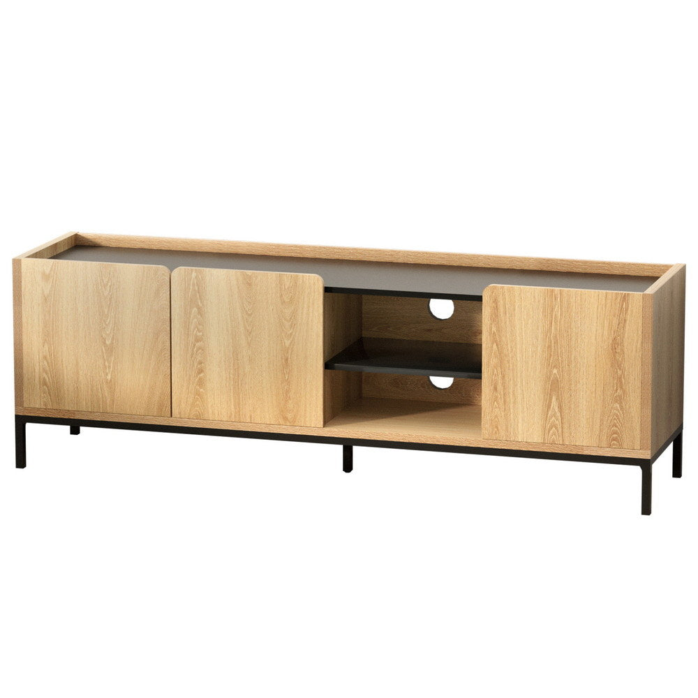 Artiss TV Unit Entertainment Unit Storage Cabinet Shelf 160cm Pine-0