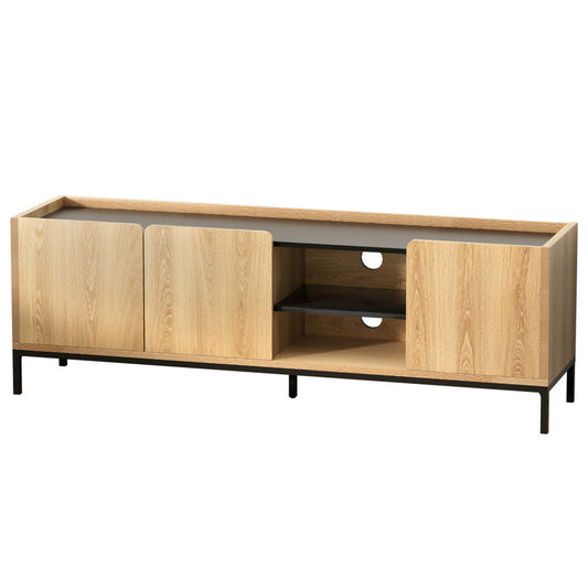 Artiss TV Unit Entertainment Unit Storage Cabinet Shelf 160cm Pine-0