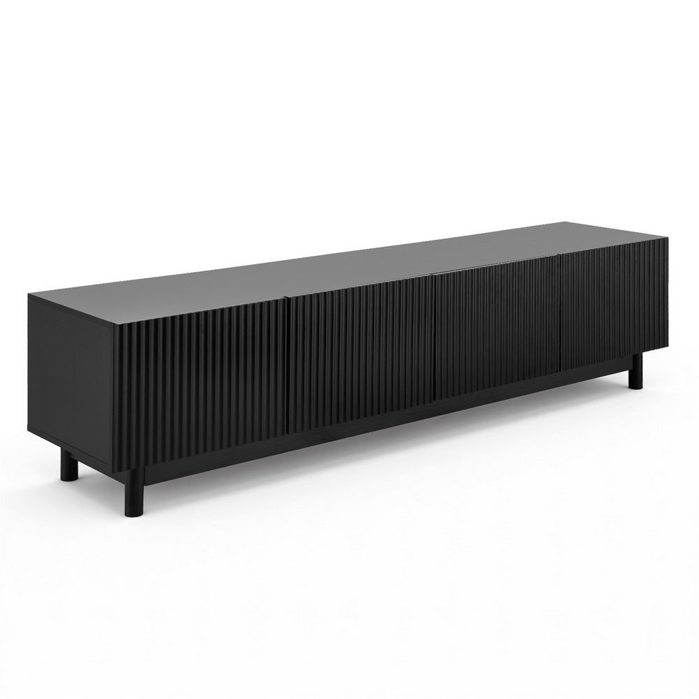 Artiss TV Unit Entertainment Unit Storage Cabinet 180cm Black-3