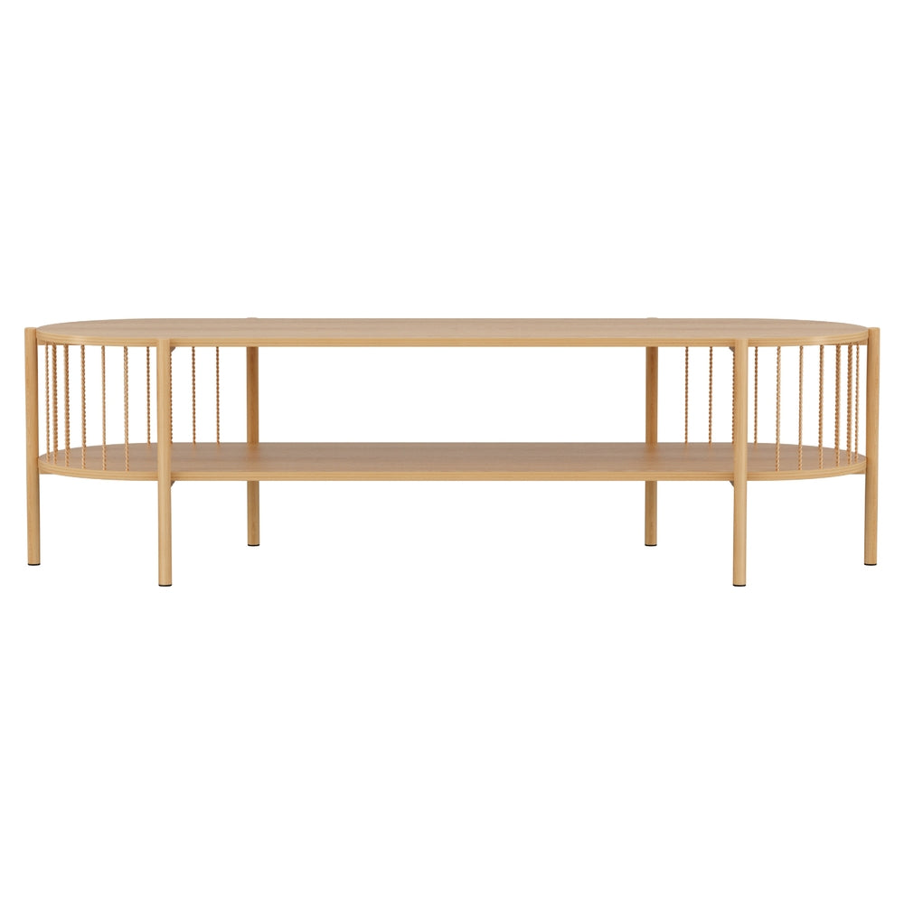 Artiss TV Unit Entertainment Unit Storage Shelf 148cm Pine-2