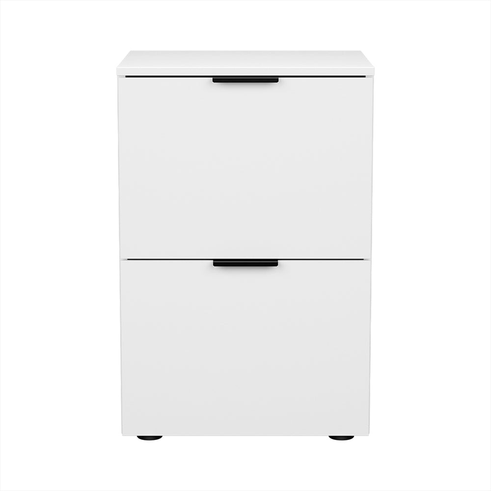 Artiss Filing Cabinet Files Storage Office Shelves File Organiser White 2 Drawer-2