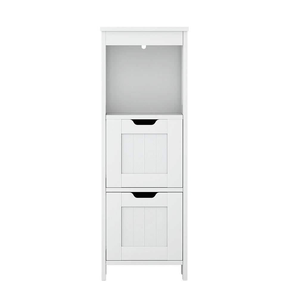 Artiss Bathroom Storage Cabinet 89cm Floor Toilet Drawer Bedroom Organizer Standing White-2