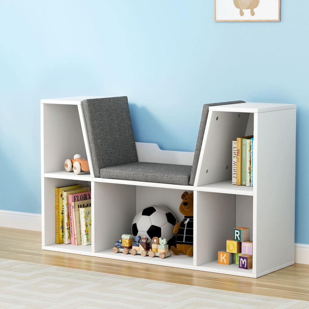 Keezi Kids Bookshelf Bookcase Toys Box Shelves Storage Cabinet Container Children Organiser-6