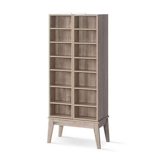 Artiss Bookshelf CD Storage Rack - BERG Oak-0