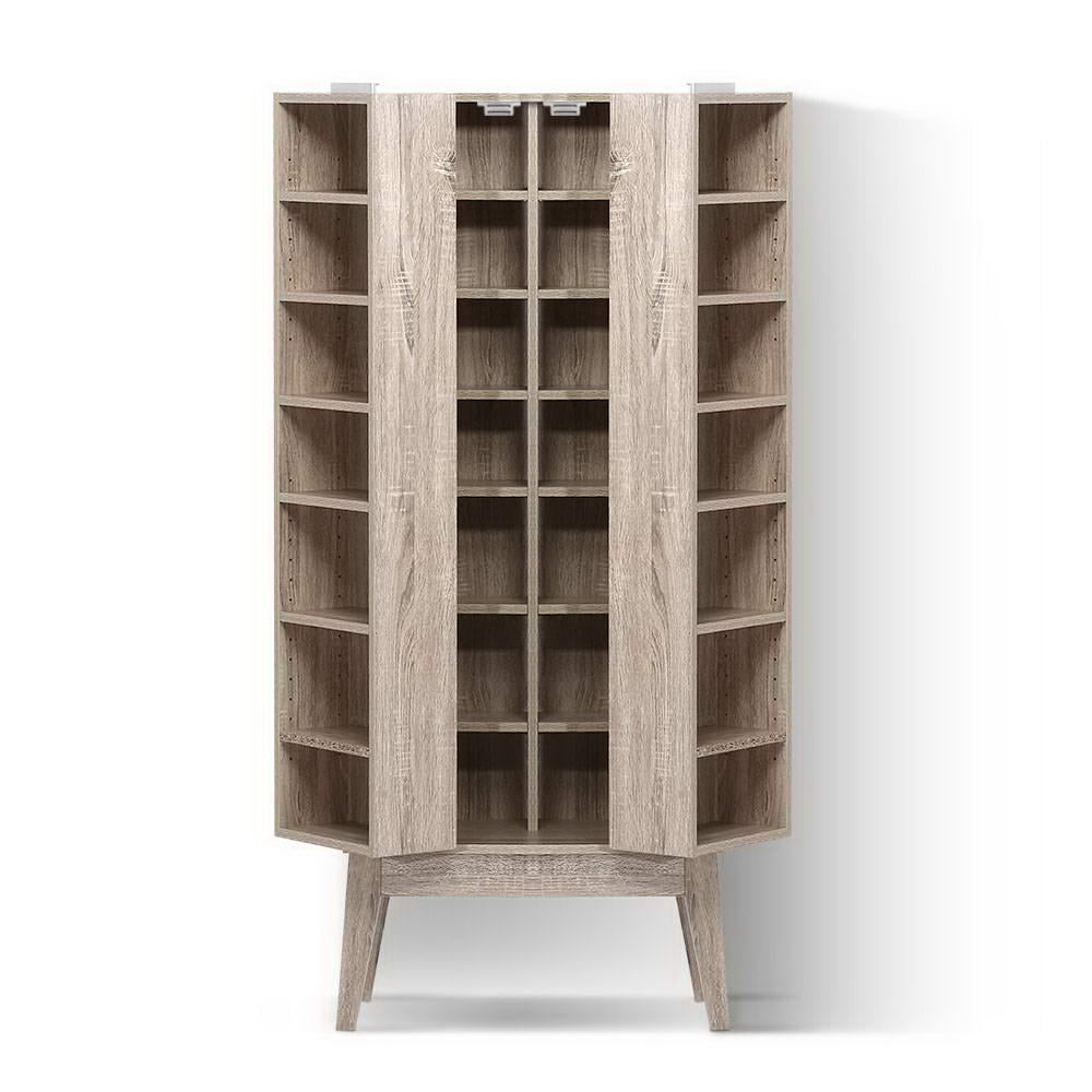 Artiss Bookshelf CD Storage Rack - BERG Oak-2