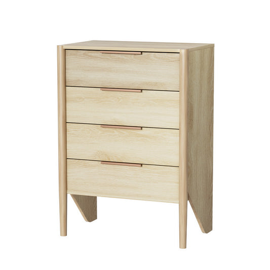 Artiss 4 Chest of Drawers Tallboy - INEZ Pine-0