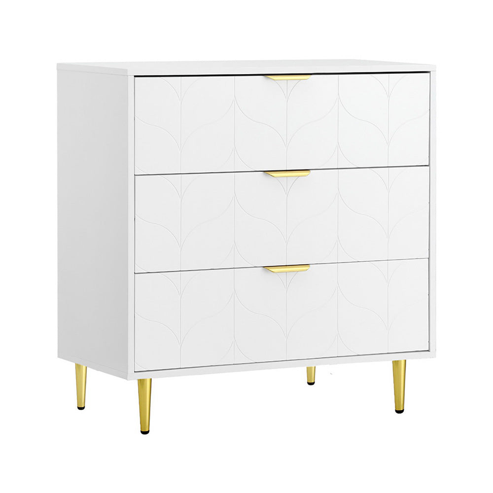 Artiss 3 Chest of Drawers Lowboy Cabinet White-0