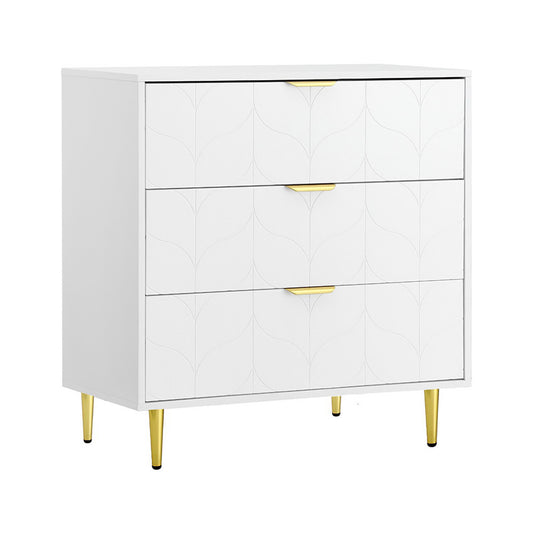Artiss 3 Chest of Drawers Lowboy Cabinet White-0