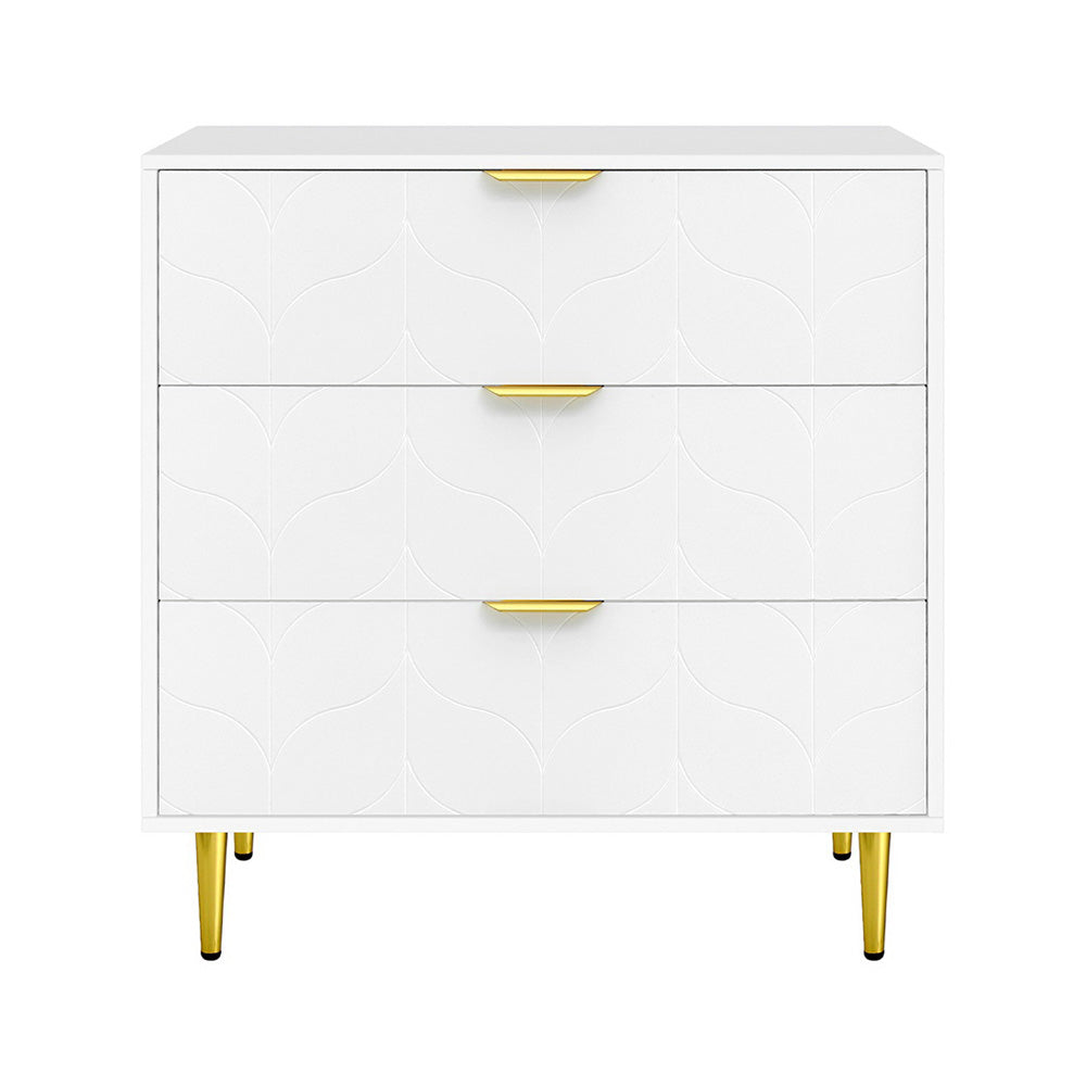 Artiss 3 Chest of Drawers Lowboy Cabinet White-2