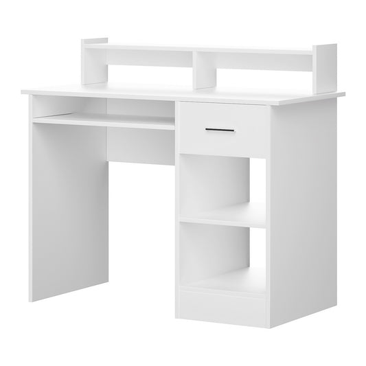 Artiss Computer Desk Shelf Drawer Cabinet White 100CM-0