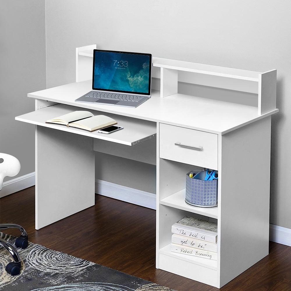 Artiss Computer Desk Shelf Drawer Cabinet White 100CM-6