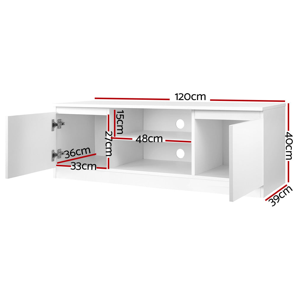 Artiss TV Cabinet Entertainment Unit 120cm White Anita-1