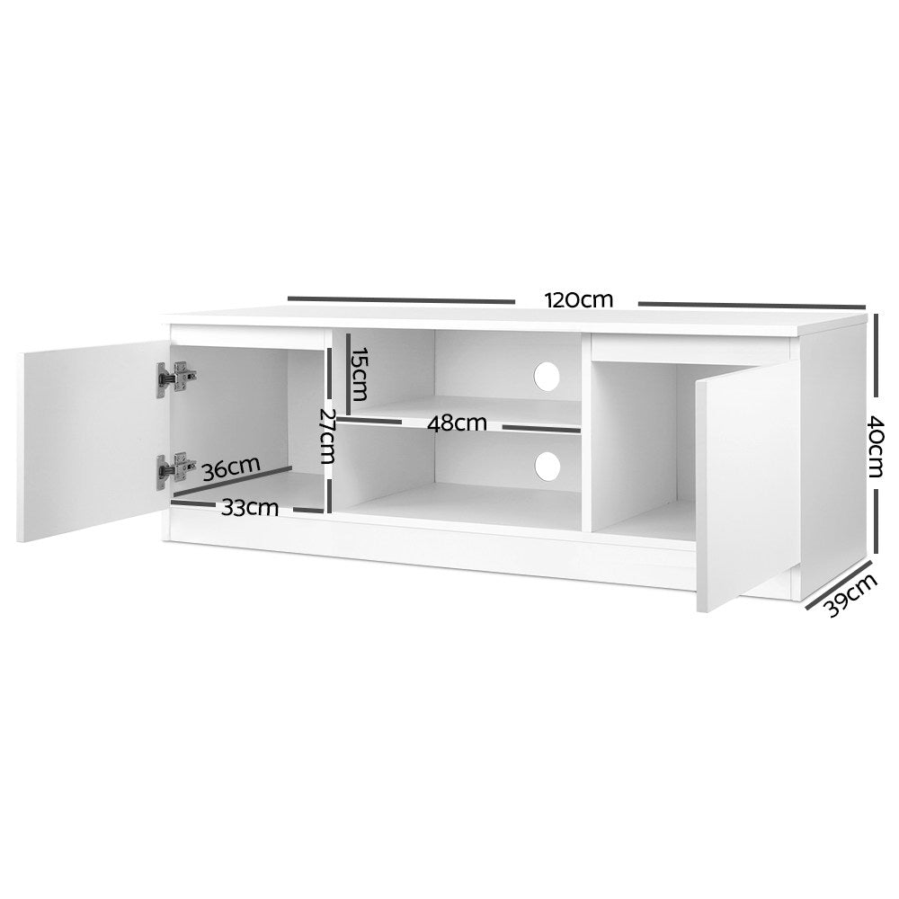 Artiss TV Cabinet Entertainment Unit 120cm White Anita-3