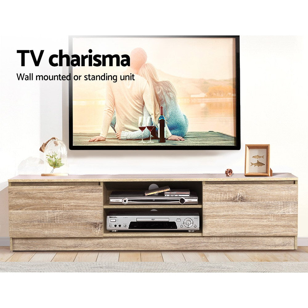 Artiss TV Cabinet Entertainment Unit 160cm Pine Charles-4