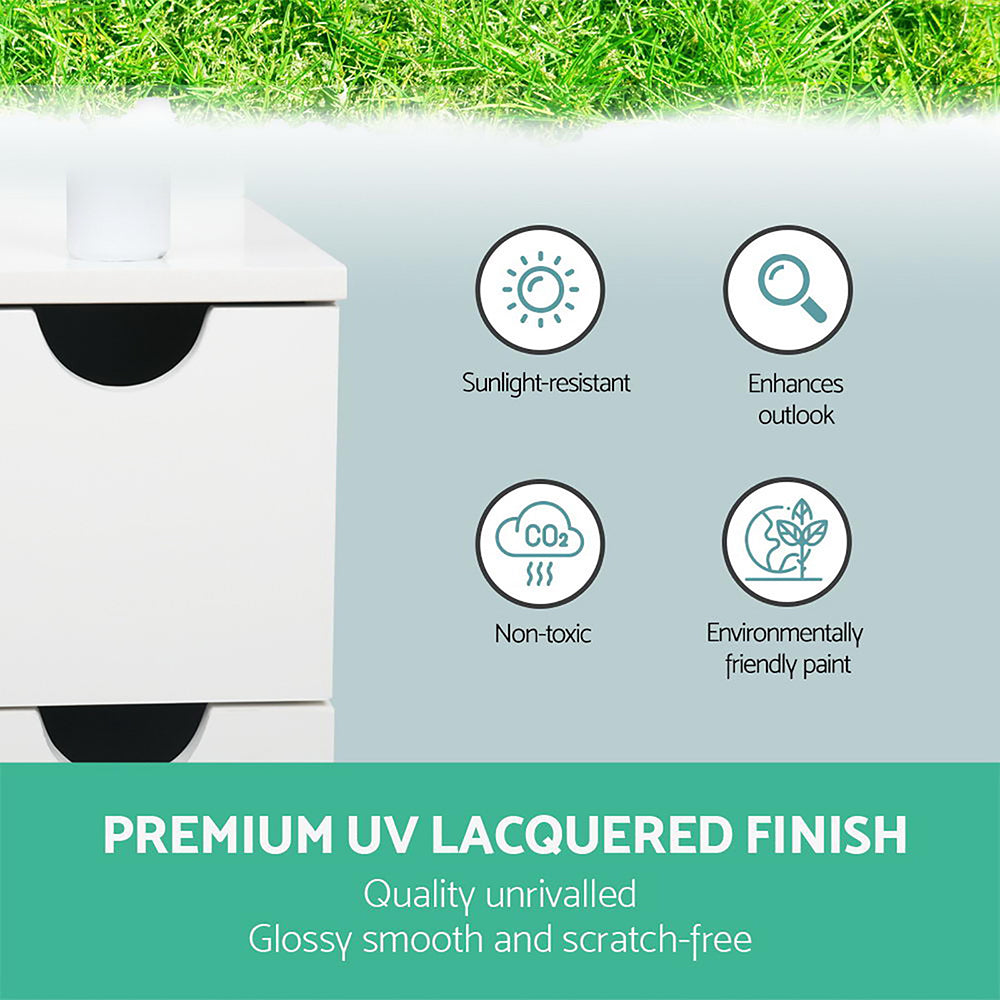 Artiss Bathroom Cabinet Storage 118cm Shelf White-6