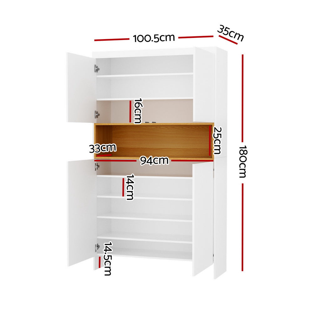 Artiss Shoe Rack Storage Cabinet 9 Tiers White-1