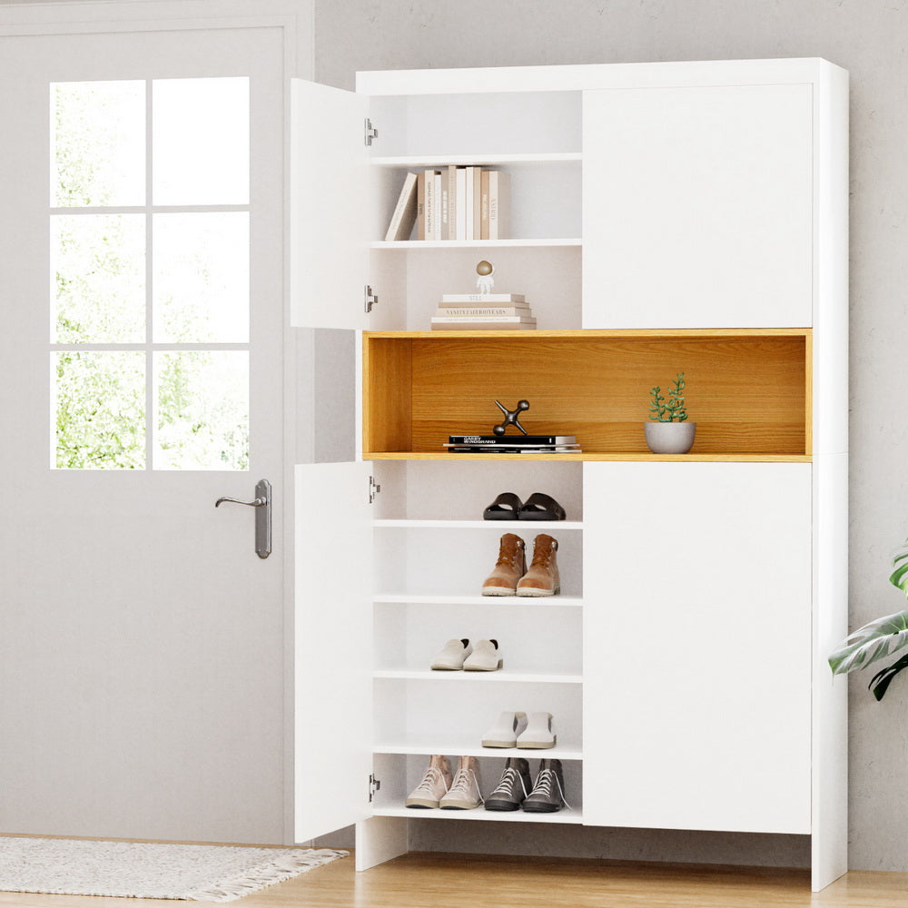 Artiss Shoe Rack Storage Cabinet 9 Tiers White-6