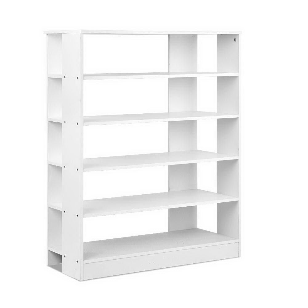 Artiss Shoe Rack Cabinet 30 Pairs 6-Tier Shelf White-0