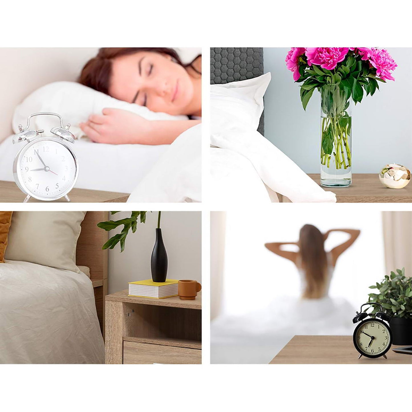 Artiss 2X Bedside Table 2 Drawers with Shelf - TARA Oak-4