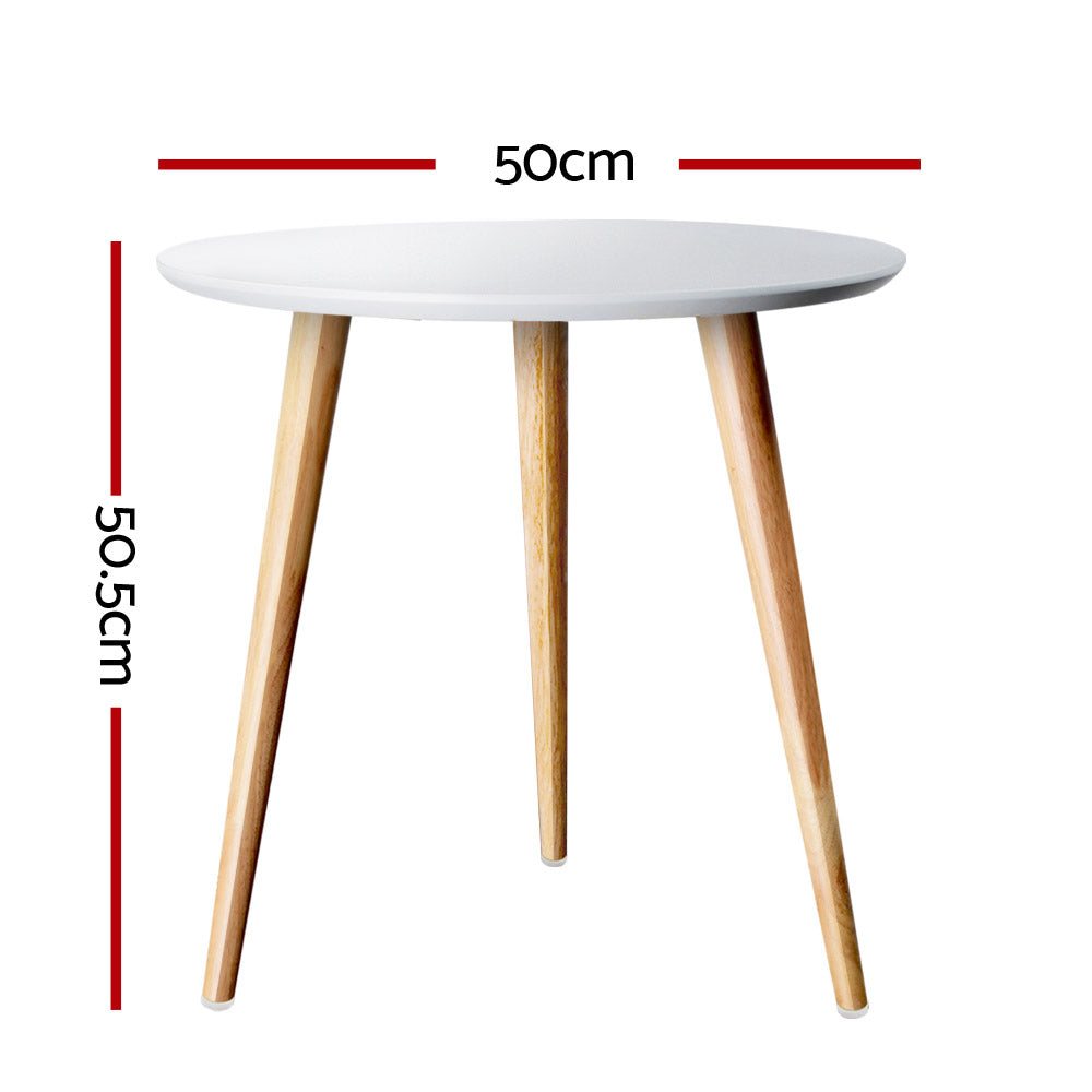 Artiss Coffee Table Round 50CM Callix-1