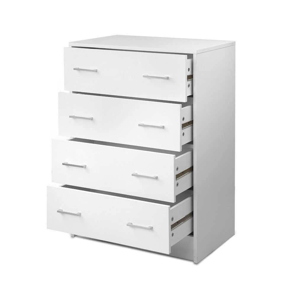 Artiss 4 Chest of Drawers - ANDES White-0