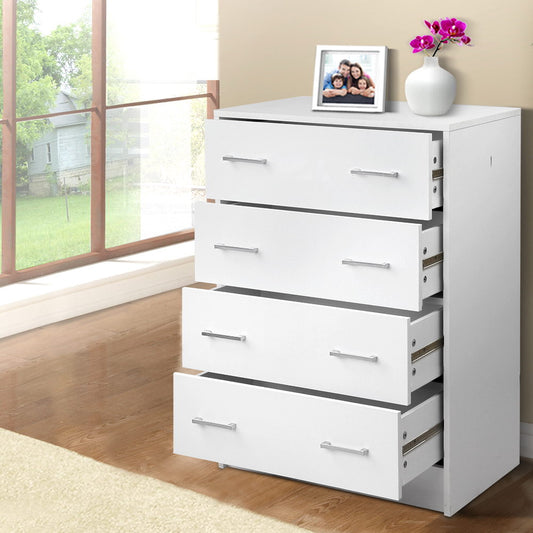 Artiss 4 Chest of Drawers - ANDES White-0