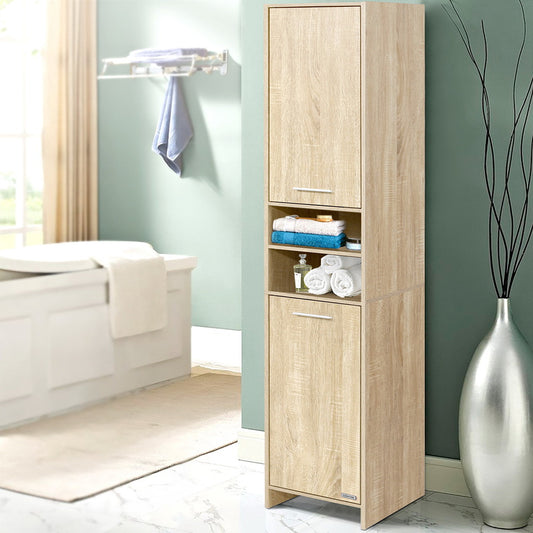 Artiss Bathroom Cabinet Storage 185cm Wooden-0