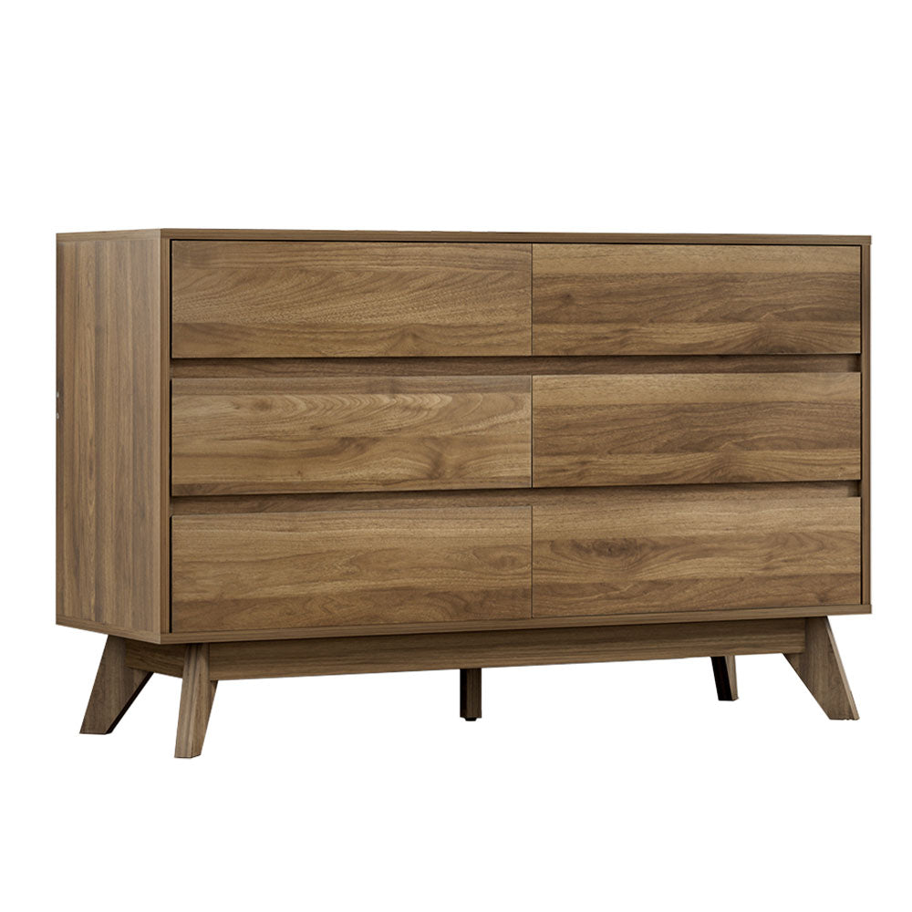 Artiss 6 Chest of Drawers - XAVI Walnut-2