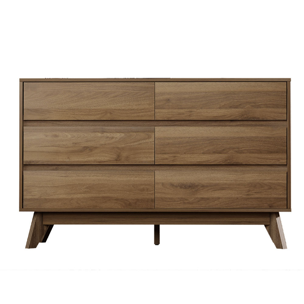 Artiss 6 Chest of Drawers - XAVI Walnut-4