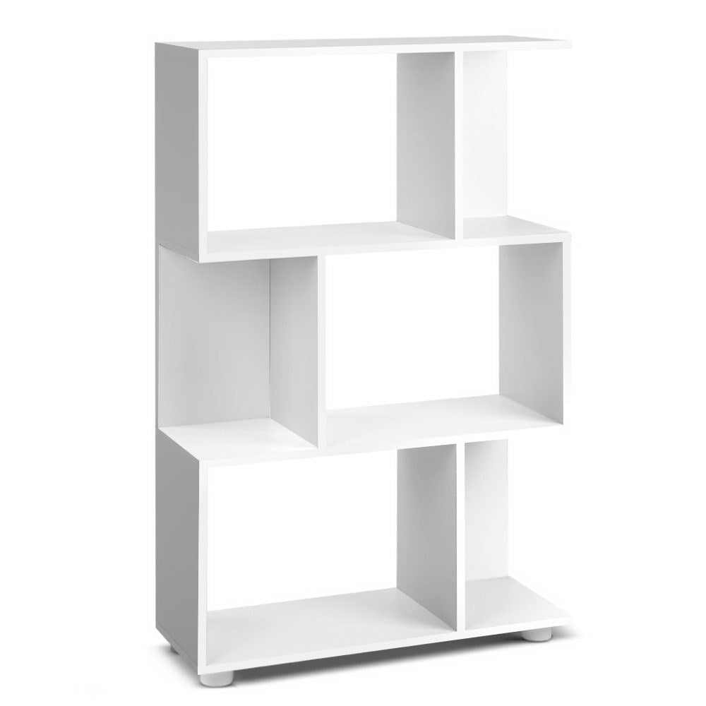 Artiss Bookshelf 3 Tiers - NINA White-2