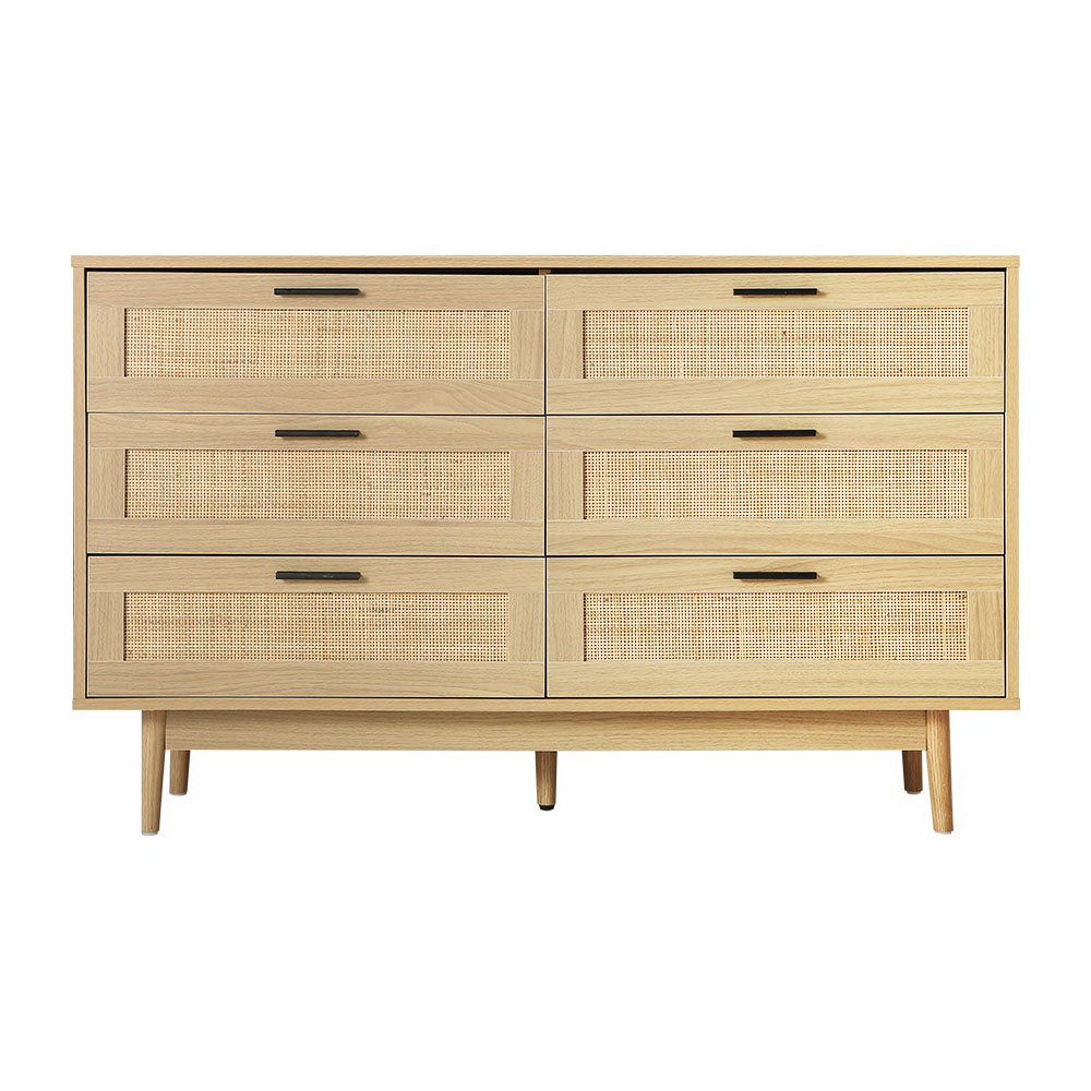 Artiss 6 Chest of Drawers - BRIONY Oak-2