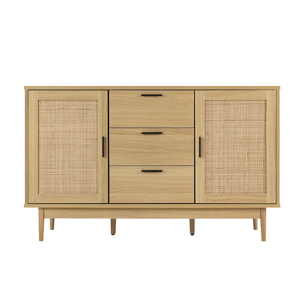 Artiss Rattan Buffet Sideboard - BRIONY Oak-4