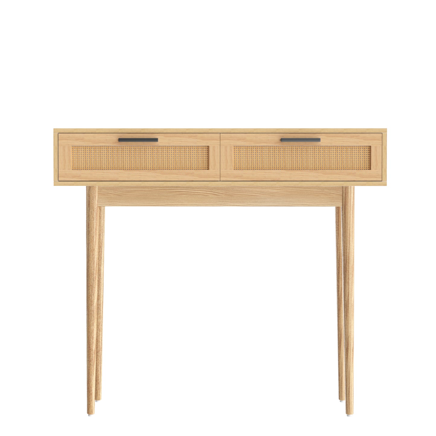 Artiss Console Table 2 Rattan Drawers-0