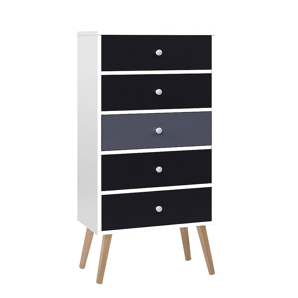 Artiss 5 Chest of Drawers - BONDS White-0