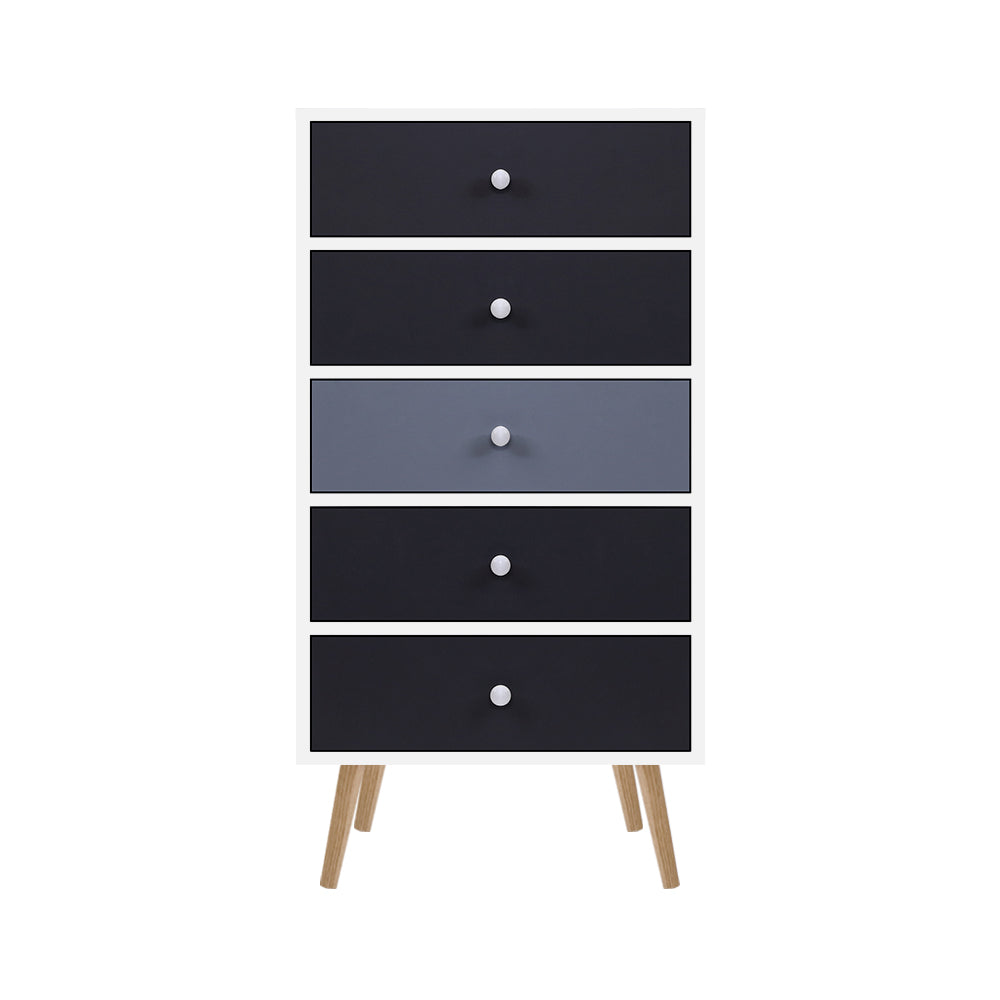 Artiss 5 Chest of Drawers - BONDS White-2